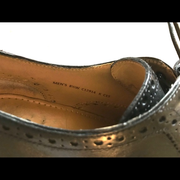 Cole Haan Grand OS Black Wingtip Shoes Size 8.5W - Picture 7 of 8